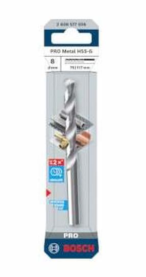 Сверло по металлу Bosch, металл, hss-g, цилиндрический, 8 мм x 11.7 см