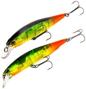 Vobleris Akara Best Minnow 100SP A190, 10 cm, 15 g, melna krās./dzeltena krās./zaļa krās.