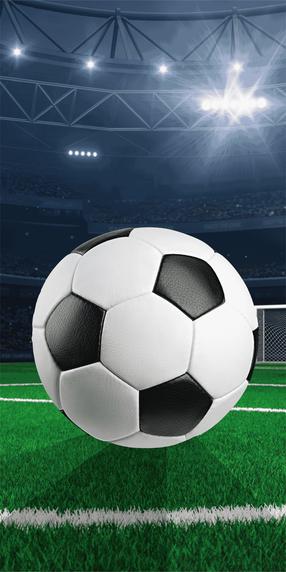 Paplūdimio rankšluostis Football Field, mėlyna sp./balta sp./žalia sp., 140 cm x 70 cm