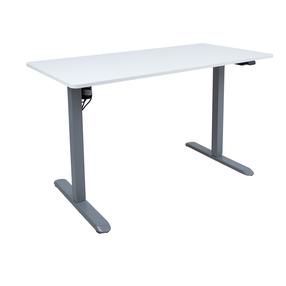 Datorgalds regulējams augstums Home4you Ergo Light K187061, 120 cm x 60 cm, 73 - 118 cm, balta krās./sudraba krās./pelēka krās.