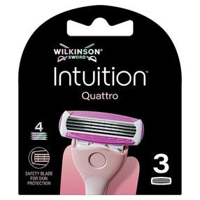 Keičiamos skustuvo galvutės Wilkinson Sword Intuition Quattro, 3 vnt