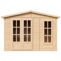 Sodo namelis Timbela M334FB, 222 cm x 332 cm x 232 cm, rusva sp.