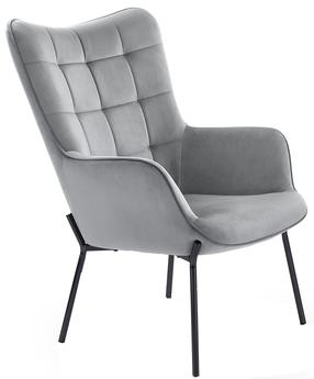 Krėslas Castel l, juoda sp./pilka sp., 71 cm x 97 cm x 79 cm