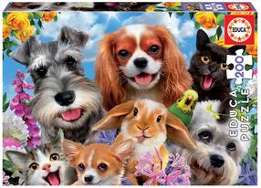 Dėlionė Educa Selfie Pet Parade 111296, 28 cm x 40 cm, 200 vnt., įvairių spalvų