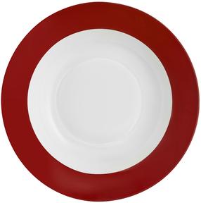 Lėkštė sriubos Ambition Aura Red, Ø 23 cm, balta sp./raudona sp.