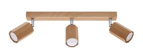 Lampa griesti Sollux Zeke 3 SL.1030, GU10, 3 x 40 W, brūna krās. / ozola krās.