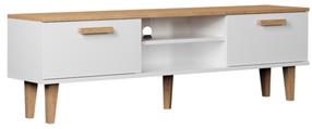 TV staliukas Kocot Kids Denver, balta sp./smėlio sp., 160 cm x 35 cm x 47.2 cm