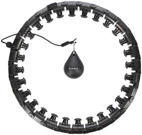 Masāžas loks HMS Plus Size Hula Hoop, 51 cm, 0.4 kg, melna krās.