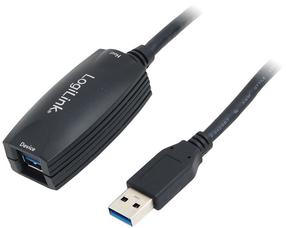Laidas Logilink Repeater Cable USB/USB USB 3.0 male, USB 3.0 female, 5 m, juoda sp.