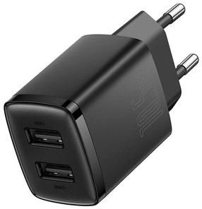 Adapteris Baseus CCXJ010201, 2 x USB, 100 cm, juoda sp., 10.5 W