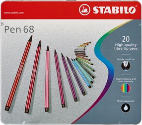 Фломастер Stabilo Pen 68 Arty, односторонние, многоцветный, 20 шт.