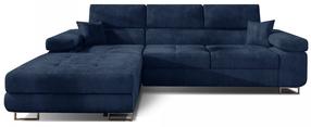 Kampinė sofa Armando Kronos 09, tamsiai mėlyna sp., kairinė, 205 x 280 cm x 90 cm