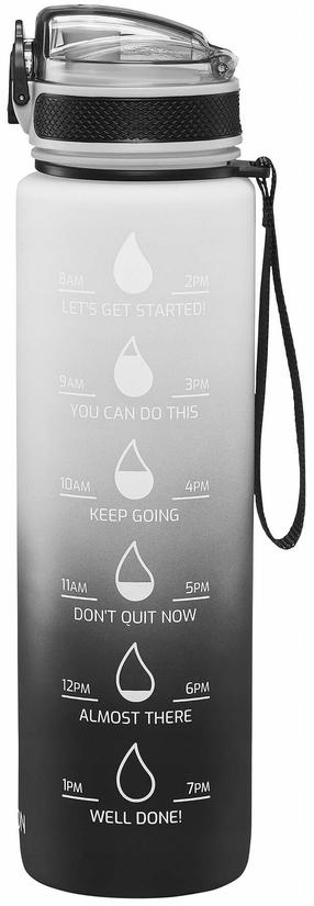 Veepudel Ambition Gym, must v./hall v., plastik, 1 l