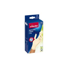 Cimdi lateksa Vileda Natural Latex, M/L, 10 gab.