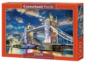 Dėlionė Castorland Tower Bridge London England 1500 el. C-151967, 47 cm x 68 cm, 1500 vnt., įvairių spalvų