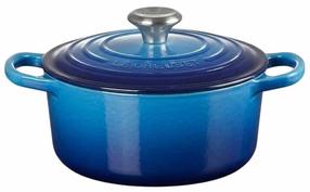 Emaliuotas ketaus puodas Le Creuset, Ø18 cm, 1.8 l, mėlyna sp.