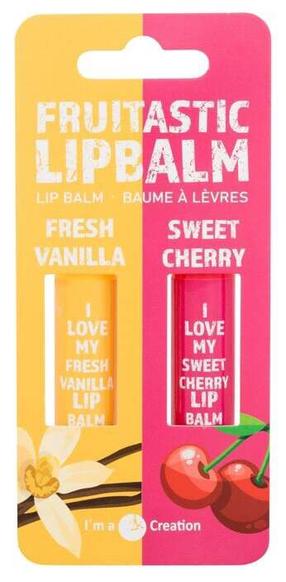 Lūpų balzamas 2K Fruitastic Fresh Vanilla & Sweet Cherry, 8.4 g, -