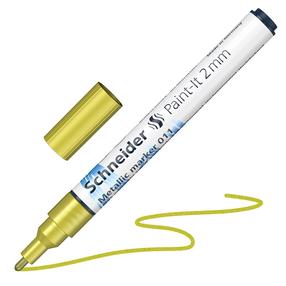 Текстовый маркер Schneider Paint-lt 011, 2 мм, желтый цв./металлический цв.