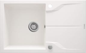 Virtuves izlietne Deante Andante Flush, granīts, 78 cm x 49 cm x 18 cm, balta krās.