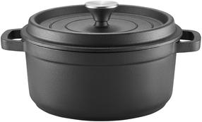 Ketaus puodas Ambition, Ø20 cm, 2.2 l, juoda sp.