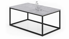 Kavos staliukas ADRK Narisa, juoda sp./pilka sp., 60 cm x 100 cm x 43 cm