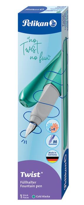 Täitesulepea Pelikan Twist P457M 11PN820165, vasakukäelistele/paremakäelistele, türkiissinine v.