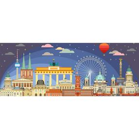 Пазл Ravensburger Panorama - Night In Berlin, 1000 шт.