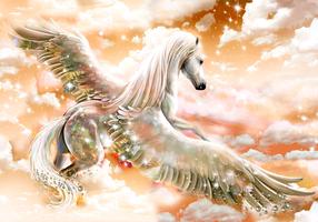 Fototapetas Artgeist Pegasus (Orange), 245 cm x 350 cm