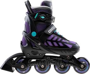 Rulluisud CoolSlide Wonton YG, must v./violetne v., 40-43