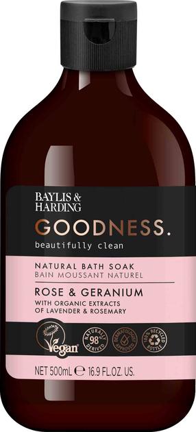 Vanniekstrakt Baylis & Harding Natural Bath Soak Goodness Rose & Geranium, 500 ml