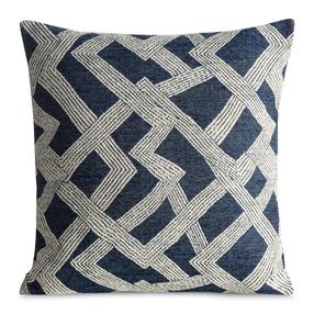 Dekoratyvinės pagalvėlės užvalkalas Dalia, mėlyna/balta, 43 cm x 43 cm