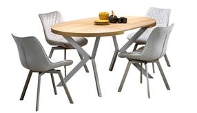 Valgomojo stalas išskleidžiamas Peroni, ąžuolo sp./kašmyro sp., 100 - 250 cm x 100 cm x 75 cm