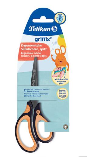 Šķēres Pelikan Griffix, parastais, melna krās./oranža krās.
