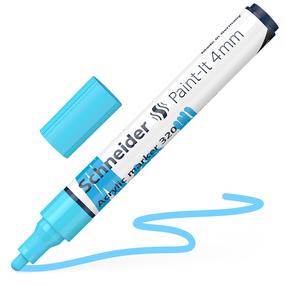Акриловый маркер Schneider Paint-It 320, 4 мм, голубой цв.