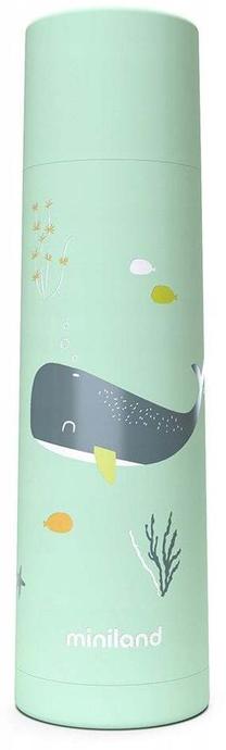 Termosas Miniland Ocean Whale, 500 ml, 0 mėn., 7 cm, nerūdijantysis plienas, žalia sp.