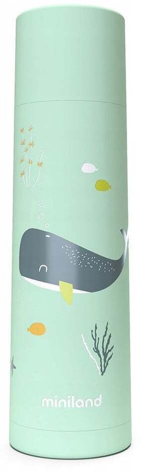 Termosas Miniland Ocean Whale, 500 ml, 0 mėn., 7 cm, nerūdijantysis plienas, žalia sp.