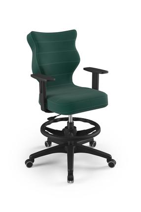 Laste töötool Duo Velvet 05, 64 x 64 x 102.5 cm, must v./roheline v.