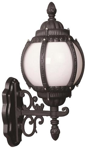 Sieninis lauko šviestuvas Opviq BAP-68203-BSY-M1-OP, 60W, E27, IP65, juoda sp., 29 cm x 47 cm