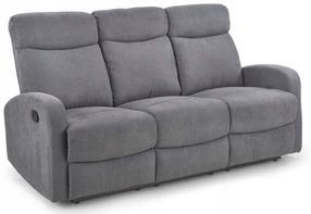 Sofa-reklaineris Oslo 3S, pilka sp., 180 x 95 cm x 100 cm