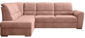 Kampinė sofa Siber Nube 24, rožinė sp., kairinė, 186 x 270 cm x 93 cm