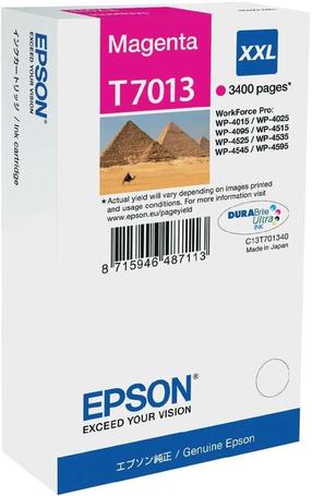 Tintes printera kasetne Epson T7013 XXL, violeta krās.