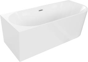 Vonia, laisvai pastatoma/kampinė Mexen Mia, 170 cm x 80 cm x 58 cm, asimetrinė, aukso sp./balta sp.