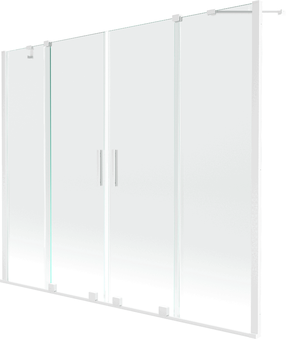 Vonios sienelė Mexen Velar Duo II, 170 cm x 150 cm, skaidri sp./balta sp./grūdintas