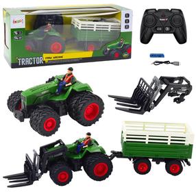  Rc трактор Lean Toys Farm Machine, 1:24, зеленый