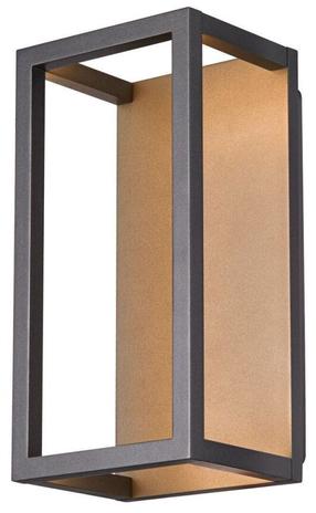 Sieninis lauko šviestuvas SLV Quadrulo, 7.4W, LED, IP55, antracito sp., 12.5 cm x 25 cm