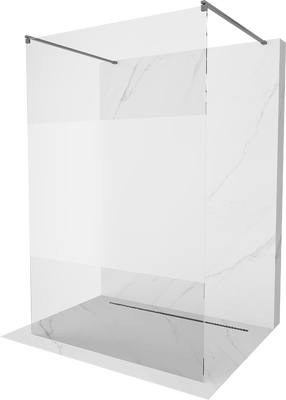 Dušo sienelė Mexen Kioto Walk-in, 110 cm x 200 cm, brushed gun gray sp./grūdintas