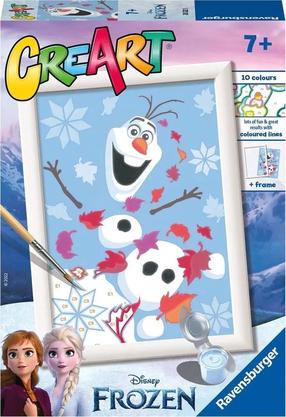 Tapymas pagal skaičius Ravensburger CreArt Cheerful Olaf, mėlyna sp./balta sp.