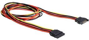 Vads Delock SATA 15Pin Male toSATA 15Pin SATA 15 pin male, SATA 15 pin female, 1 m