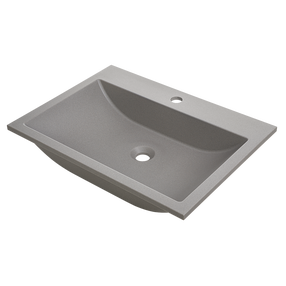 Vannas istabas izlietne Laveo Albano VGA1510T, granīts, 60 cm x 44 cm x 10 cm, pelēka krās.
