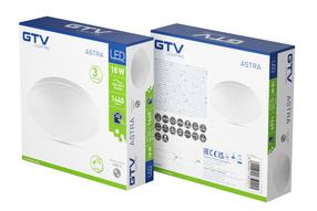 Šviestuvas lubų GTV Astra, LED, 4000 °K, 1 x 18 W, balta sp. / balta sp., 31.5 x 31.5 cm